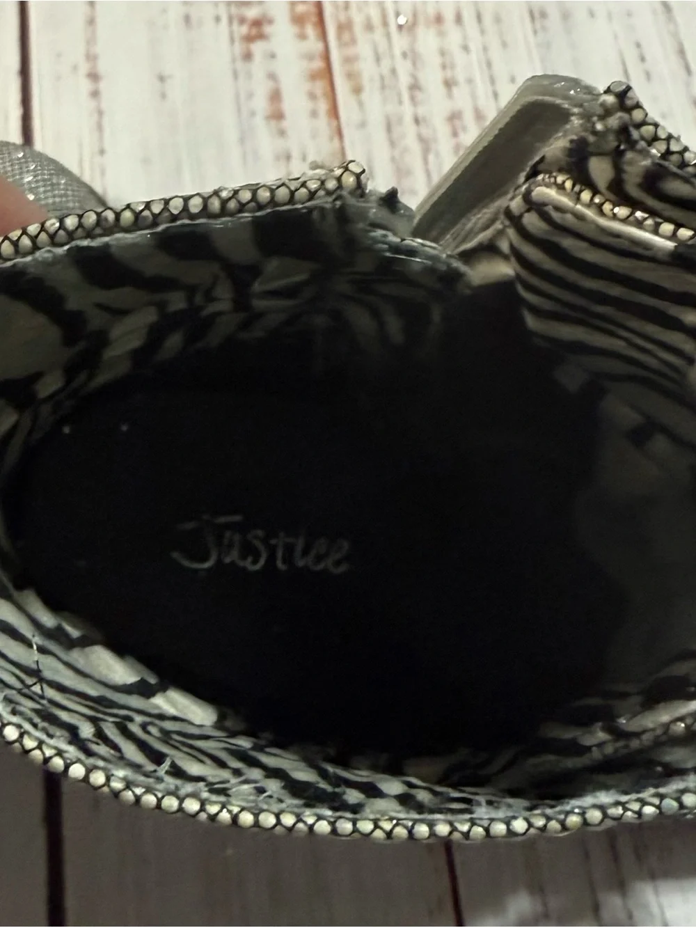 Justice Silver Glitter Lace-Up Girls' Boots
